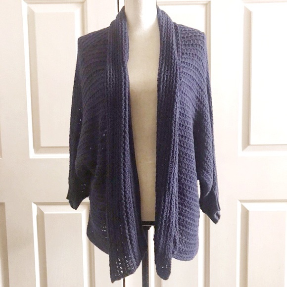 Soft Surroundings Sweaters - Soft Surroundings Navy Blue Duster Cardigan 2X